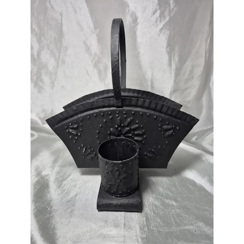 Tin Punch Napkin And Shaker Holder Antique Style